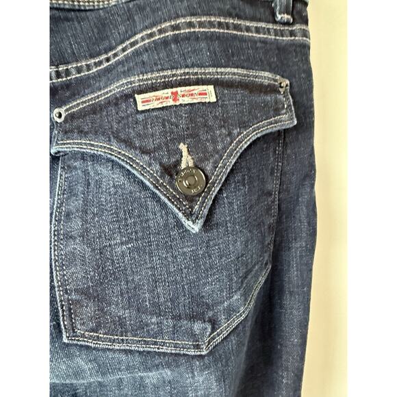 HUDSON Jeans Womens 34x33 Blue Beth Baby Boot Bootcut Tall Stretch Flap Pockets - Picture 4 of 11